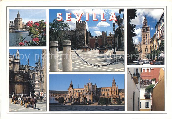 Sevilla Andalucia Santa Cruz Altjudenviertel Torre del Oro Giralda