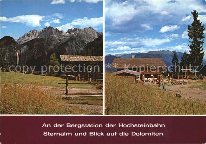 Tirol Region Bergstation Hochsteinbahn Sternalm Dolomiten