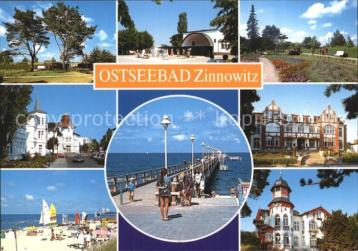 Zinnowitz Ostseebad Insel Usedom Strand Baederarchitekturhaeuser