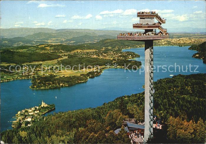 Kaernten Pyramidenkogel Aussichtsturm Woerthersee Maria Woerth Klagenfurt