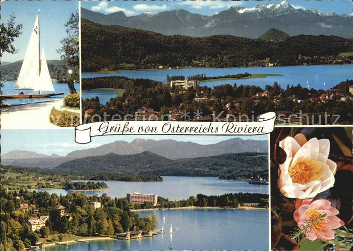 Poertschach Woerthersee Kurort Segelboot Panoramen