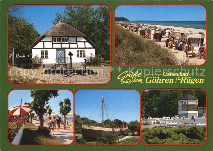 Goehren Ruegen Ostseebad Strandpromenade Fischkutter