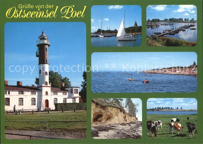 Poel Insel Leuchtturm Hafen Strand Klippen