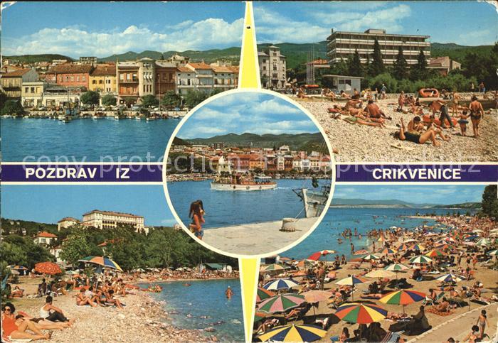 Crikvenica Kroatien Strand Stadtansicht Hafen