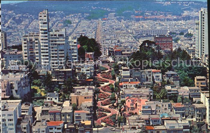 San Francisco California Lombard Street Crookedest Street