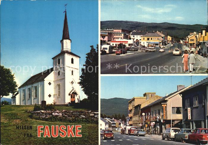 Fauske Kirche Strassenansichten