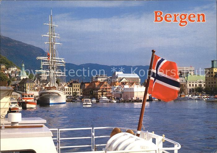 Bergen Norwegen Statsraad Lehmkuhl Hafen