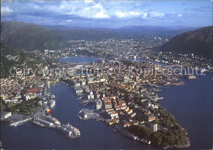 Bergen Norwegen Fliegeraufnahme