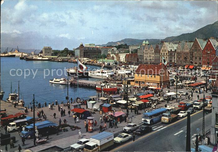 Bergen Norwegen Fisketorget Vagen