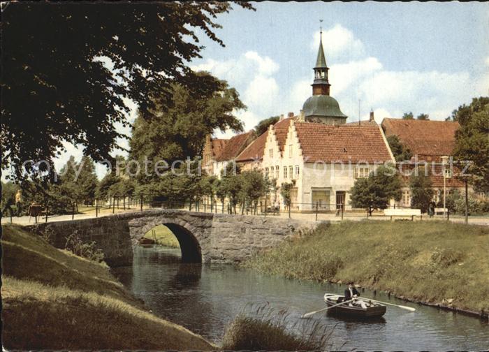 Friedrichstadt Eider Steinbruecke Giebelhaeuser Lutherische Kirche