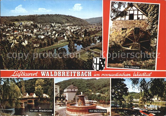 Waldbreitbach Wied Alte Olmuehle Marktplatz Wiedbruecke