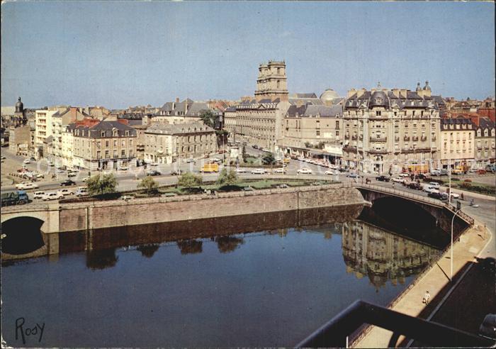 Rennes Ille-et-Vilaine Pont de la Mission Cathedrale