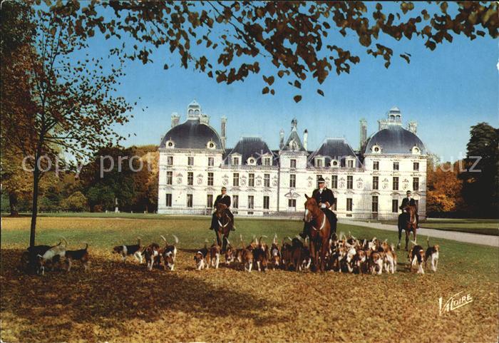 Cheverny Chateau Reiter mit Hunden