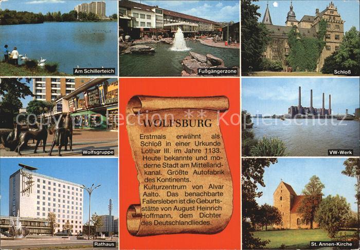 Wolfsburg Schloss VW-Werk Wolfsgruppe Schillerteich
