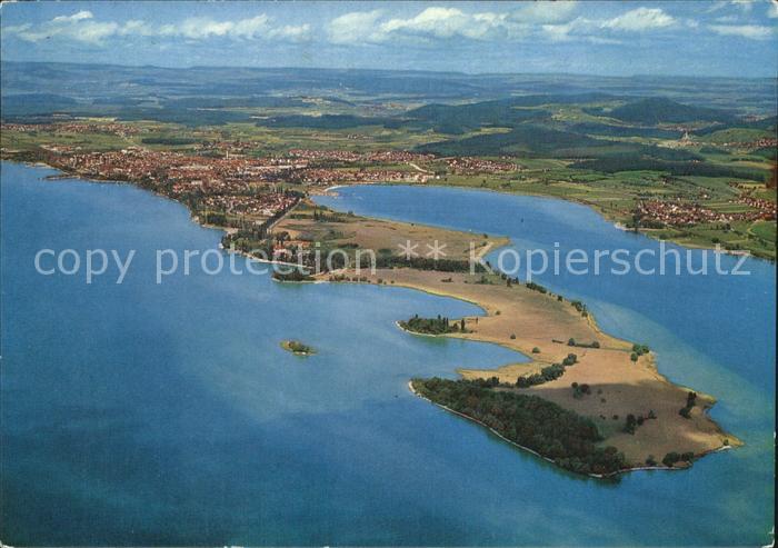 Radolfzell Bodensee Fliegeraufnahme Halbinsel Mettnau