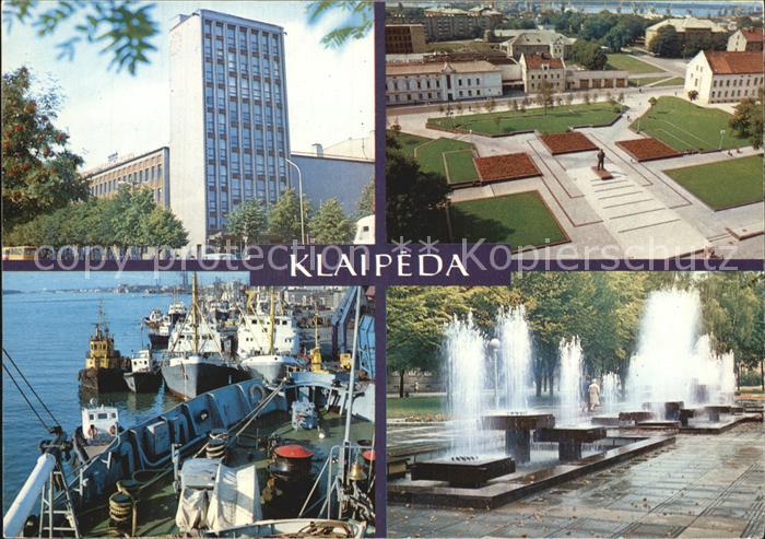 Klaipeda Hafen Fliegeraufnahme Park Brunnen