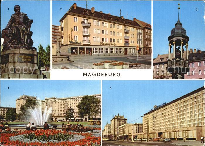MAGDEBURG  CITY Otto-von-Guericke-Denkmal Hotel-International Magdeburger-Reiter