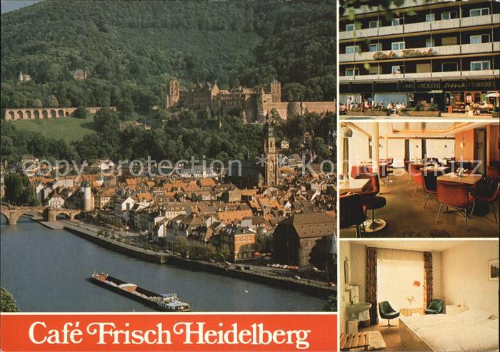Heidelberg Neckar Cafe Frisch Fliegeraufnahme Neckarpartie