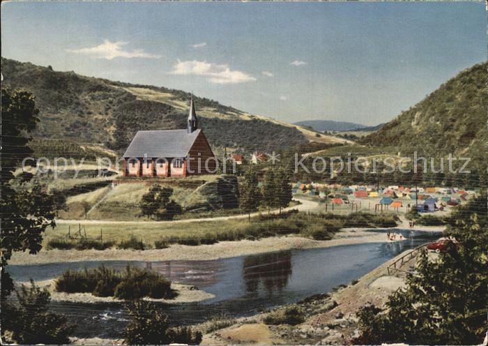 Altenahr Camping mit Kirche