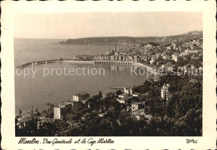 Menton Alpes Maritimes Vue Generale et le Cap Martin