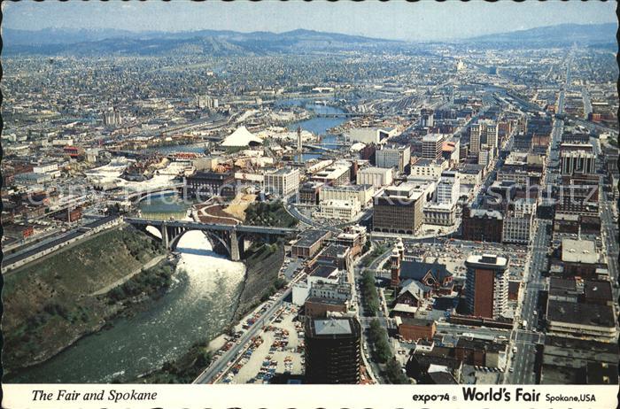 Spokane Washington The Fair and Spokane EXPO 74 Aerial view
