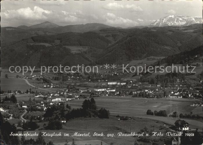 Krieglach Steiermark im Muerztal mit Rauschkogel und Hohe Veitsch