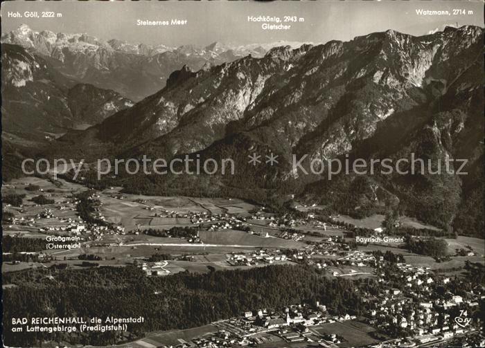 Bad Reichenhall am Lattengebirge Fliegeraufnahme