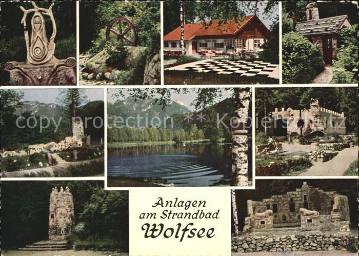 Wendelstein Berg Strandbad Wolfsee Suendenfall Arbeit und Friede Cafe mit lebend