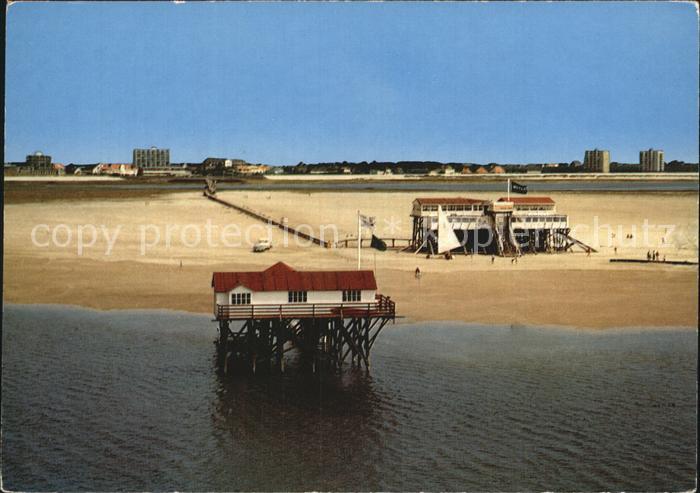 St Peter-Ording Auf der Sandbank Fliegeraufnahme