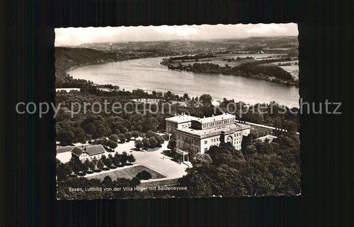 Essen Ruhr Villa Huegel mit Baldeneysee Fliegeraufnahme