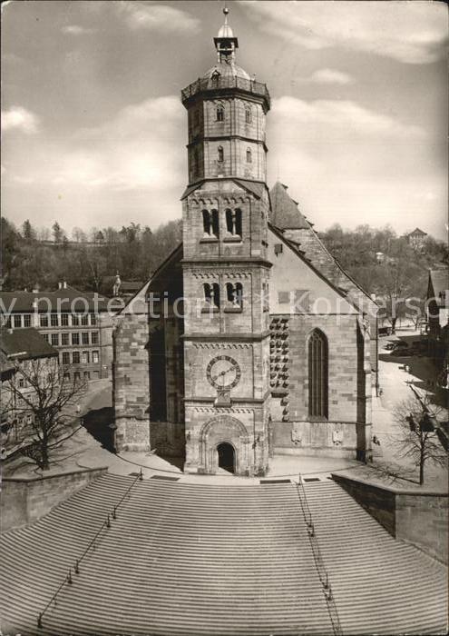 Schwaebisch Hall Kirche St Michael mit Freitreppe