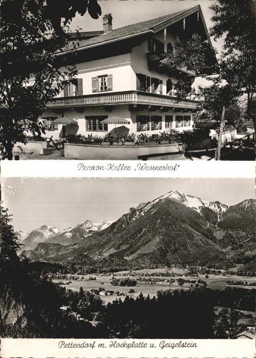 Pettendorf Marquartstein Pension Kaffee Wessnerhof Hochplatte und Geigelstein