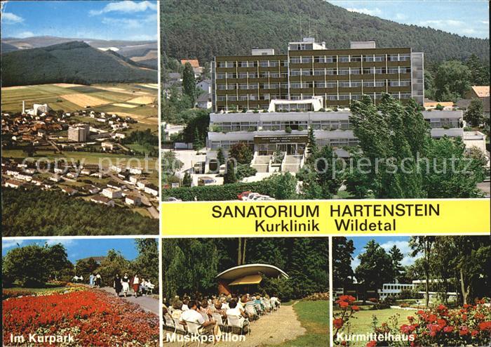 Bad Wildungen Sanatorium Hartenstein Kurklinik Wildetal Kurpark Musikpavillon Ku