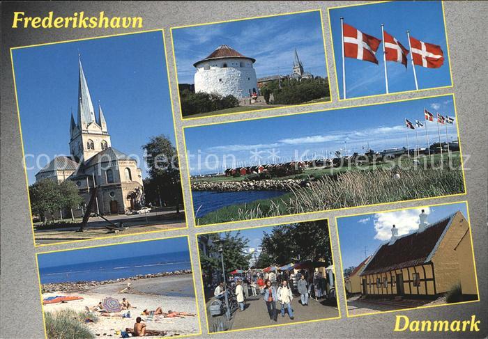 Frederikshavn Partier Kirche Turm Panorama Strand Fussgaengerzone