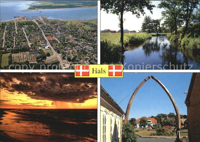 Hals Danmark Fliegeraufnahme Kanal Sonnenuntergang Brueckenbogen