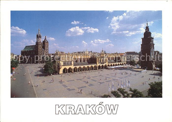 Krakow Krakau Hauptmarkt Marienkirche Tuchhallen Rathausturm