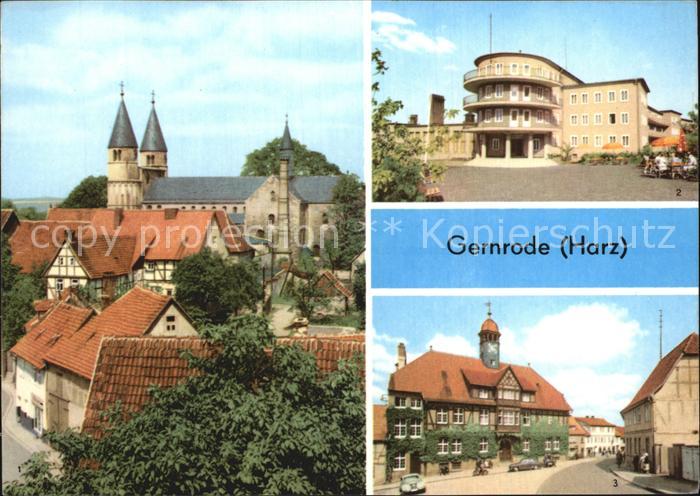 Gernrode Harz Spittelplatz FDGB Erholungsheim Fritz Heckert Rathaus