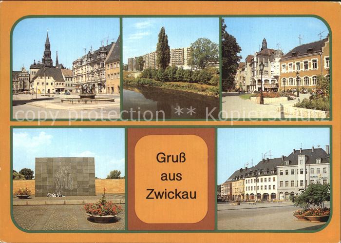 Zwickau Sachsen Hauptmarkt Wilhelm Pieck Strasse VdN Mahnmal