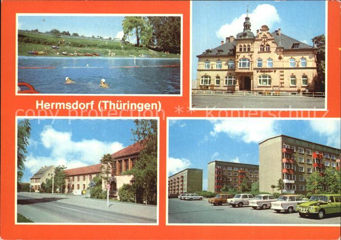 Hermsdorf Thueringen Bad Rathaus Ingenieurschule Waldsiedlung