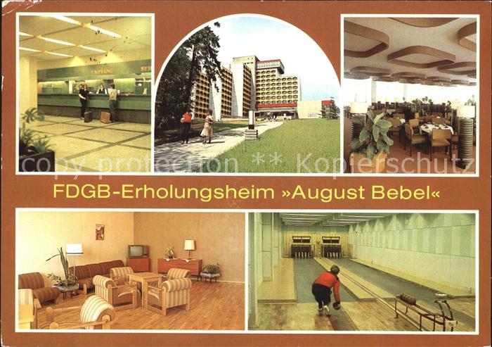 Friedrichroda FDGB Erholungsheim August Bebel Empfangshalle