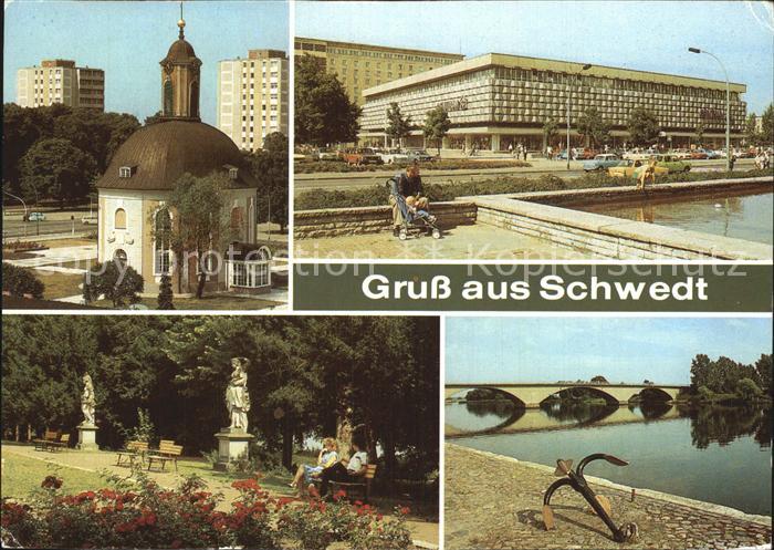 Schwedt Oder Berlischky Pavillon Centrum Warenhaus Park Kulturhaus Oderbruecke