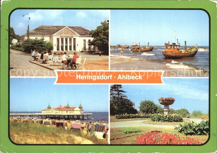 Ahlbeck Ostseebad Heringsdorf Seebad Kulturhaus Strand Seebruecke