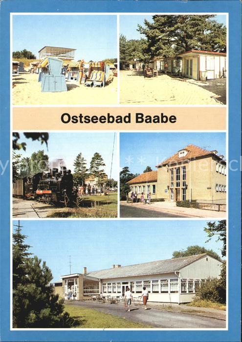 Baabe Ostseebad Ruegen Strand Campingplatz Schmalspurbahn Reichsbahnerholungheim