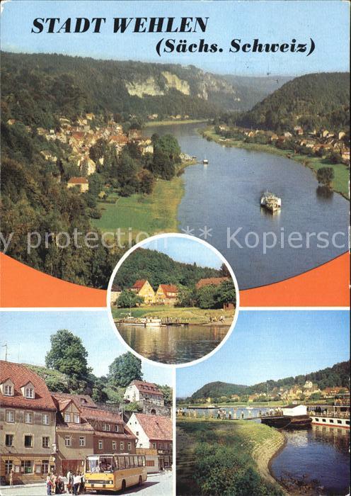 Wehlen Sachsen Blick nach Rathen Markt Anlegestelle