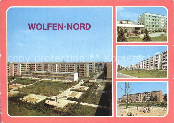Wolfen Bitterfeld  Strasse der Jugend Kaufhalle Altersheim Ring der Bauarbeiter