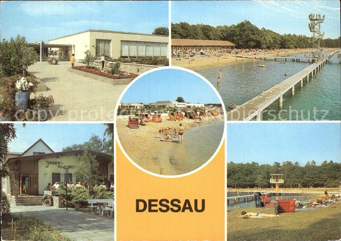 Dessau-Rosslau Waldbad Freundschaft Strandbad Adria HO Gaststaette Jaegerklause