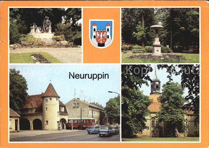 Neuruppin Fontanedenkmal Tempelgarten Bahnhof Rheinsberger Tor