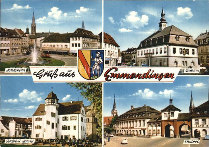 Emmendingen Rathaus Markt Schloss Stadttor