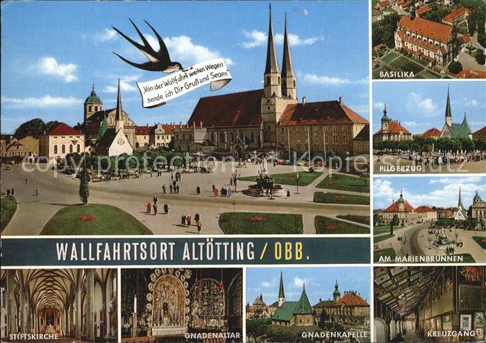 Altoetting Wallfahrtsort Basilika Pilgerzug Marienbrunnen Kreuzgang Gnadenaltar