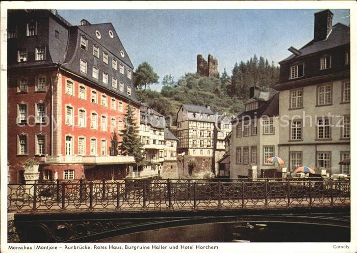 Monschau Montjoie NRW Rurbruecke Rotes Haus Burgruine Haller Hotel Horchem